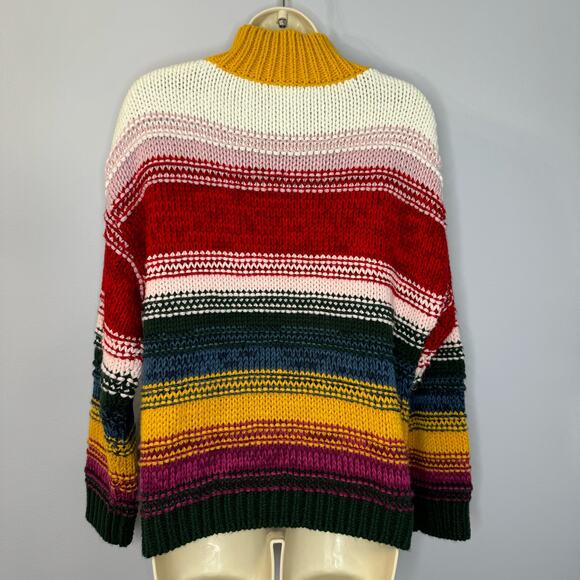 Sundance Cowl Neck Multicolor Relaxed Fit Sweater Women's S - Picture 7 of 9